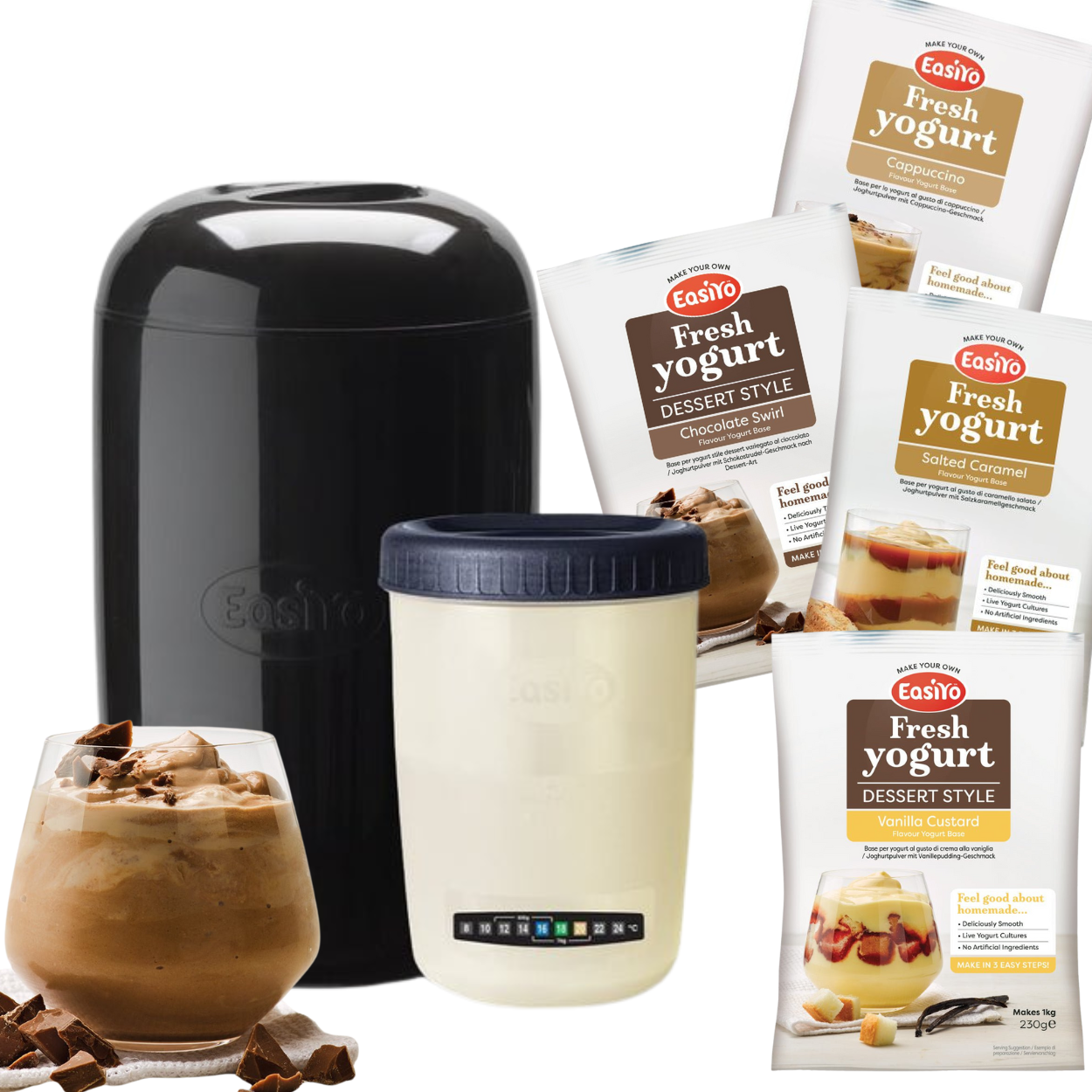 EasiYo Yoghurt Maker Starter Pack Includes 4 Yoghurt Sachets Salted Ca Yoghurt Maker.co.uk