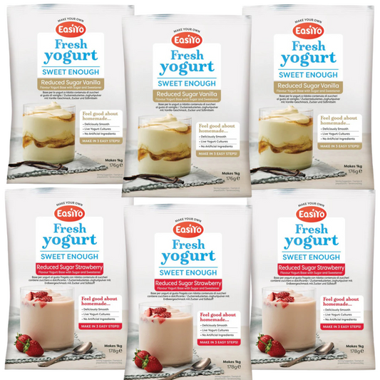EasiYo Yoghurt 6 Sweet Enough Variety Pack