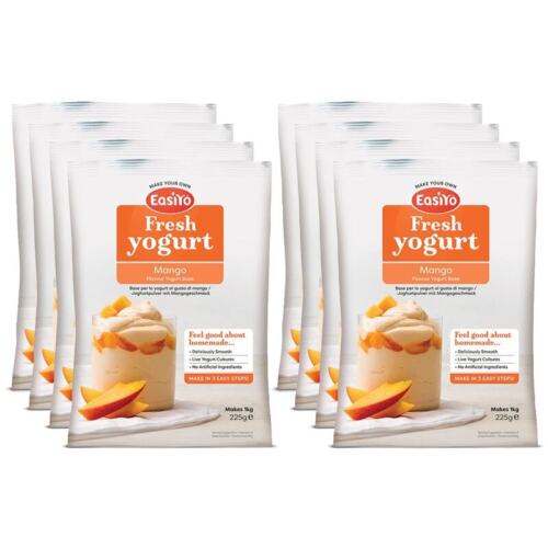 8 Pack of Mango EasiYo Yogurt Sachet Pack Makes 1KG | EasiYo Yoghurt Mix - Yoghurt Maker.co.uk