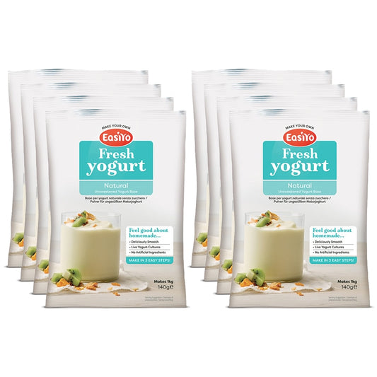 8 Pack of Natural EasiYo Yogurt Sachet Makes 1KG | EasiYo Yoghurt Mix