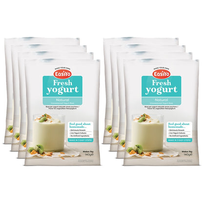 8 Pack of Natural EasiYo Yogurt Sachet Makes 1KG | EasiYo Yoghurt Mix