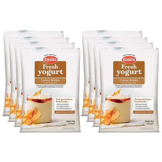8 Pack of Creme Brulee EasiYo Yogurt Sachet Makes 1KG | EasiYo Yoghurt Mix