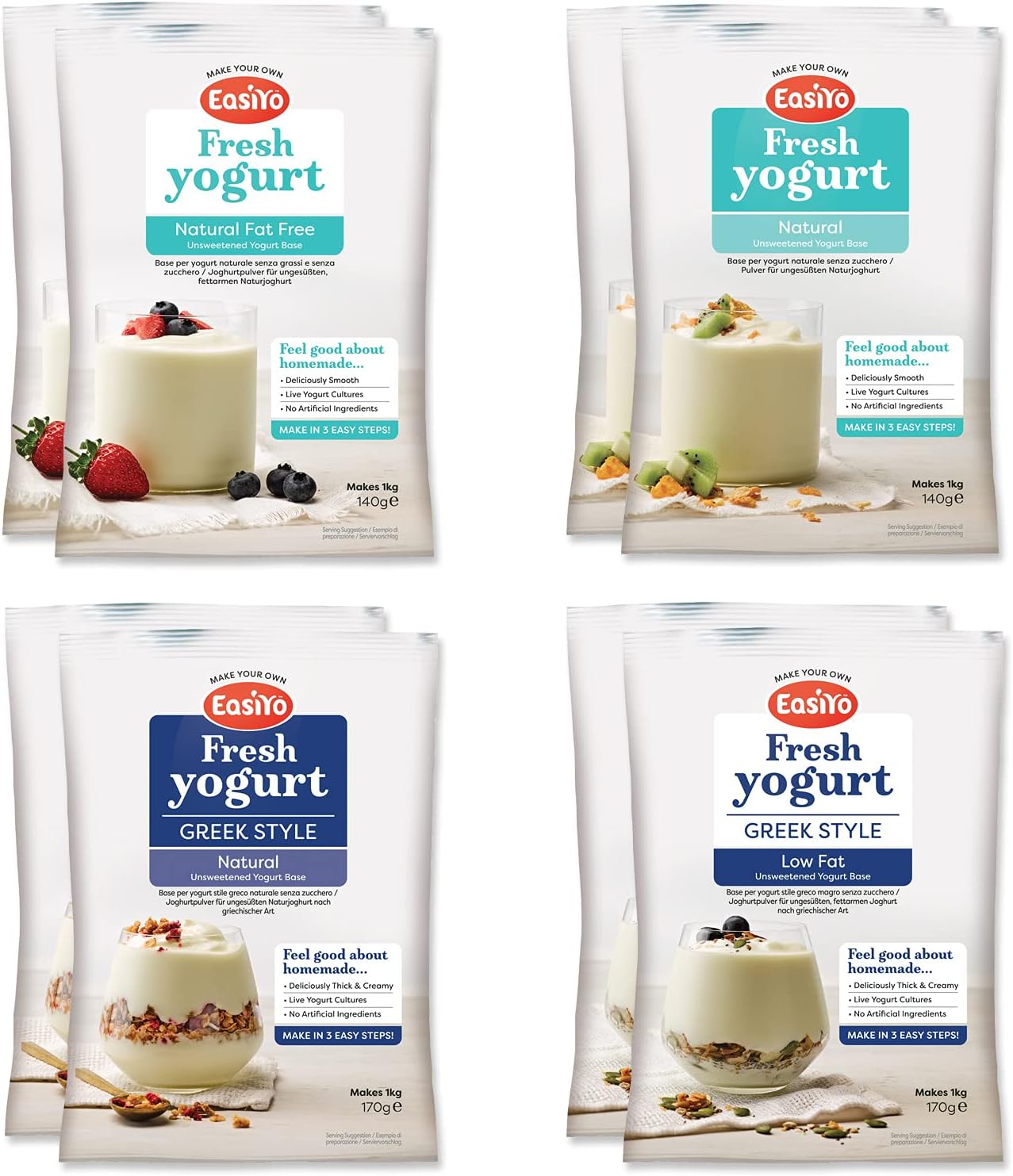 Short Dated - EasiYo Yoghurt 8 Wellbeing Mix Pack