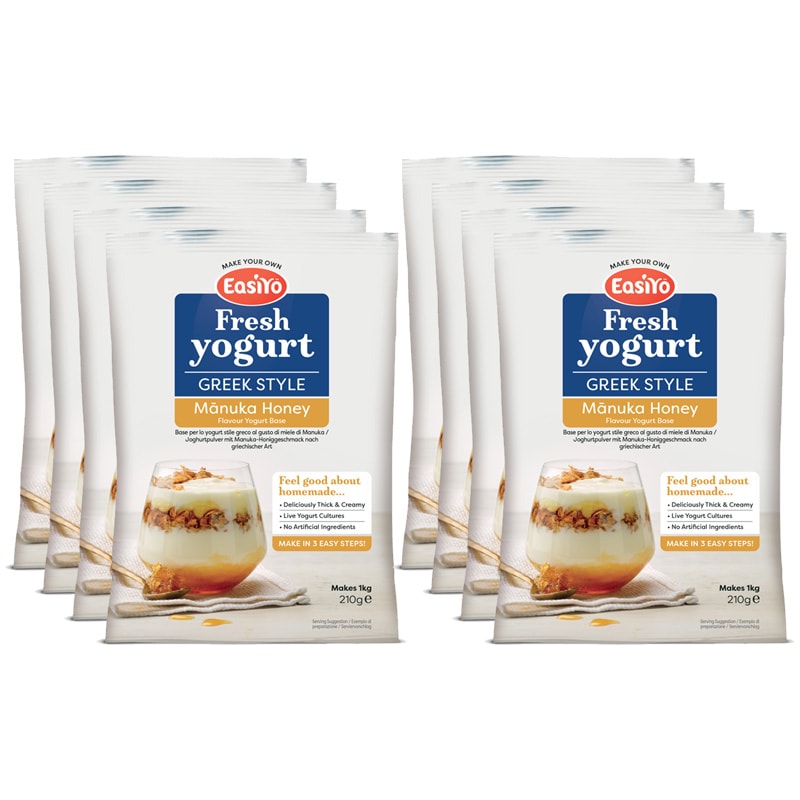 8 Pack of Greek Style Manuka Honey EasiYo Yogurt Sachet Pack Makes 1KG | EasiYo Yoghurt Mix