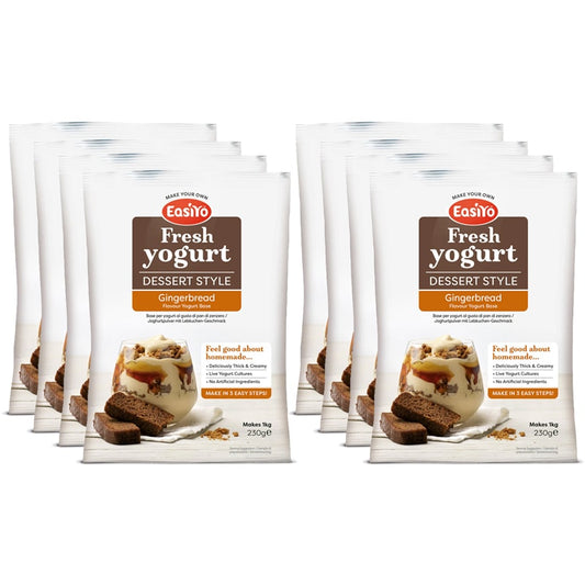 8 Pack of Gingerbread EasiYo Yogurt Sachet Makes 1KG | EasiYo Yoghurt Mix