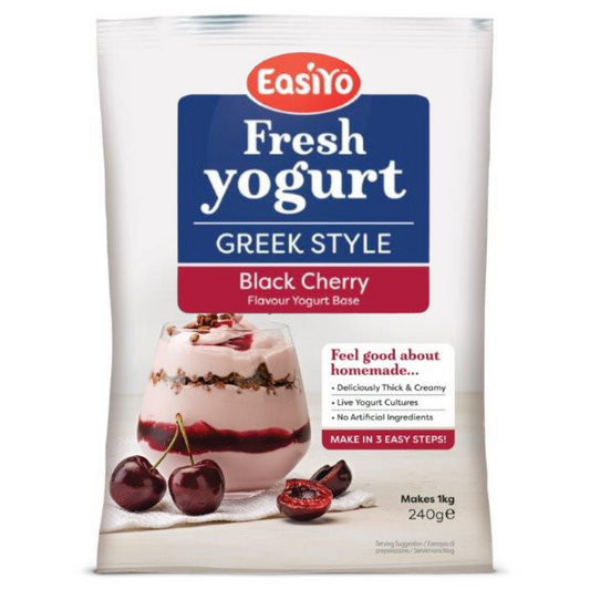 Greek Style Black Cherry EasiYo Yogurt Sachet Pack Makes 1KG | EasiYo Yoghurt Mix