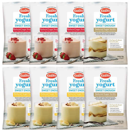 EasiYo Yoghurt 8 Sweet Enough Variety Pack