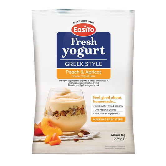 Greek Style Peach & Apricot EasiYo Yogurt Sachet Pack Makes 1KG | EasiYo Yoghurt Mix