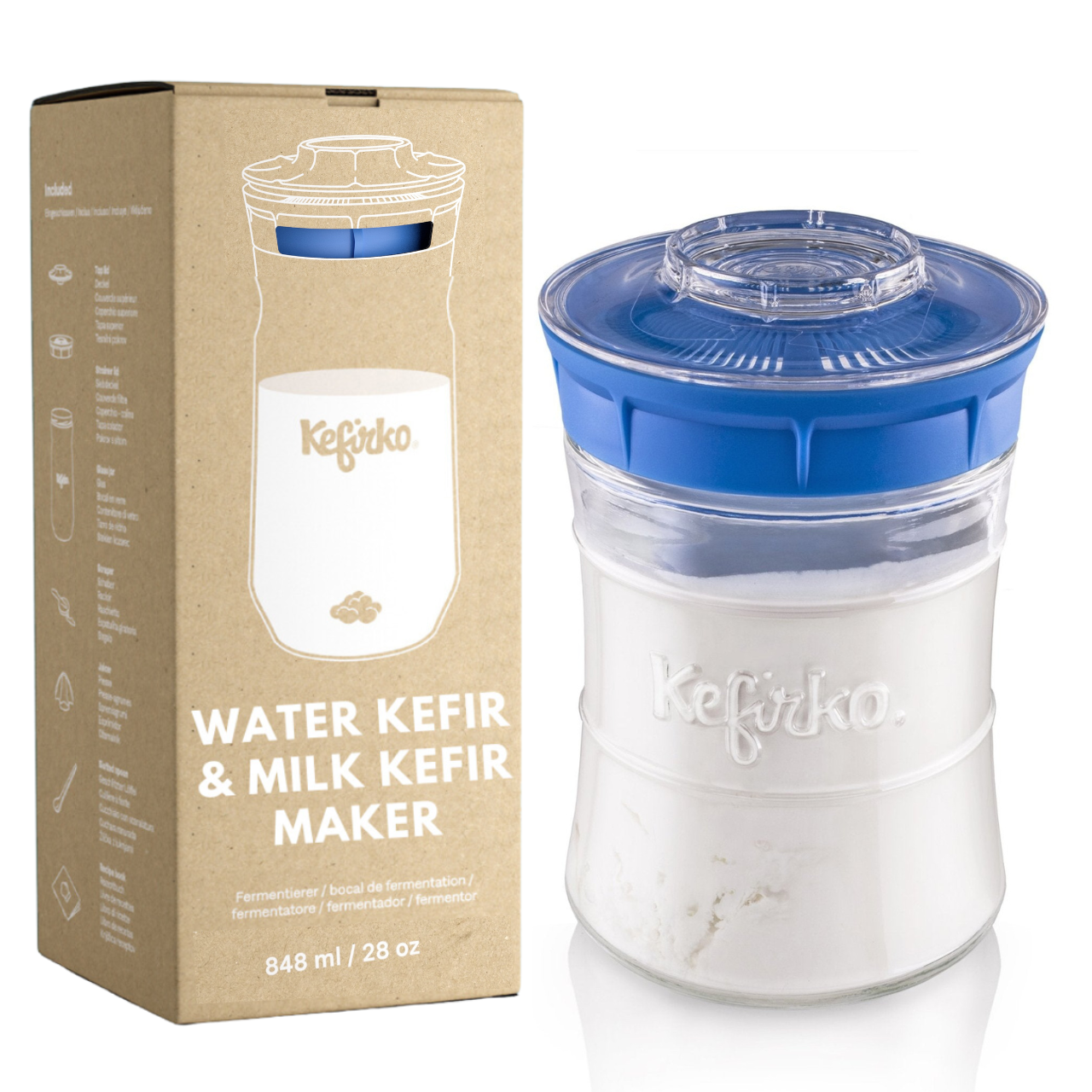 Water Kefir Maker & Milk Kefir Maker All-In-One 848ml