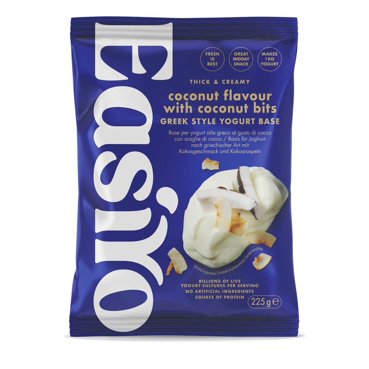EasiYo Greek Style Coconut with Bits Yoghurt Sachet – Makes 1kg