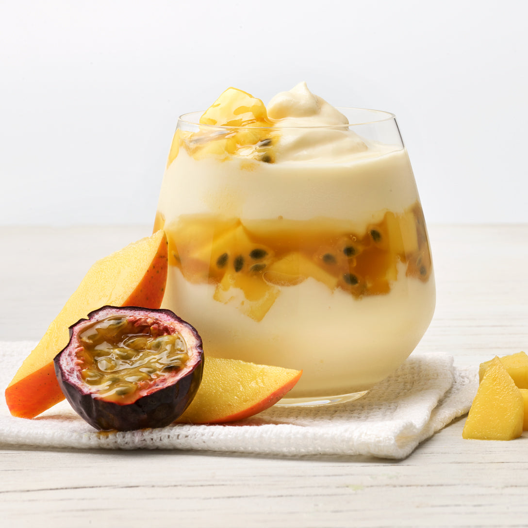 Homemade EasiYo Greek Style Mango & Passionfruit yoghurt