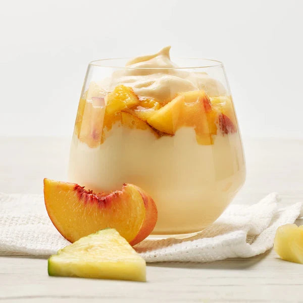 Homemade EasiYo Greek Style Peach & Pineapple yoghurt