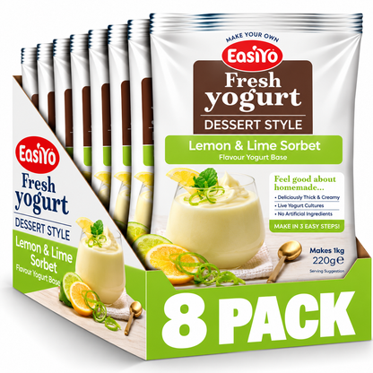 EasiYo Lemon and Lime Sorbet Yogurt 8 Pack – Makes 8kg