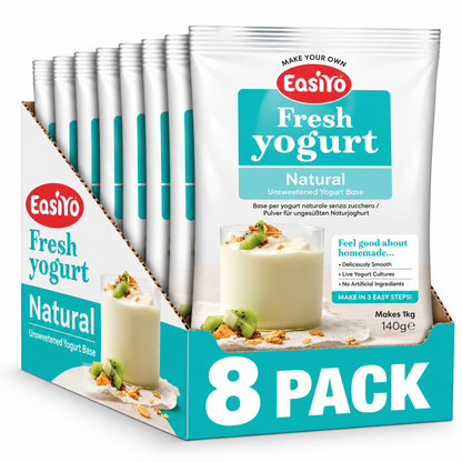 Short dated EasiYo Natural Yogurt 8 Pack