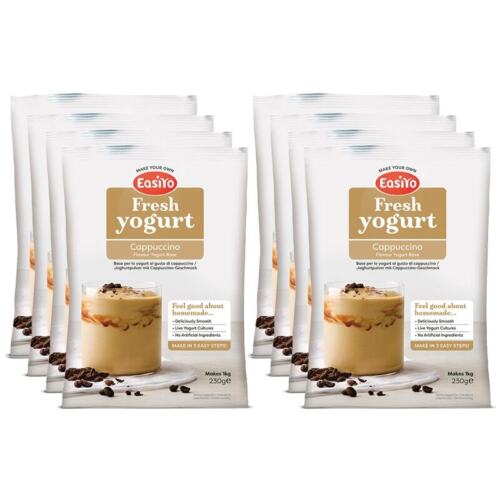 8 Pack of Cappuccino EasiYo Yogurt Sachet Makes 1KG | EasiYo Yoghurt Mix - Yoghurt Maker.co.uk