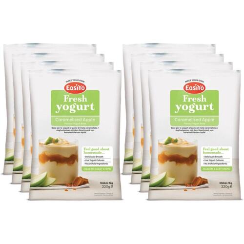 8 Pack of Caramelised Apple EasiYo Yogurt Sachet Makes 1KG | EasiYo Yoghurt Mix - Yoghurt Maker.co.uk