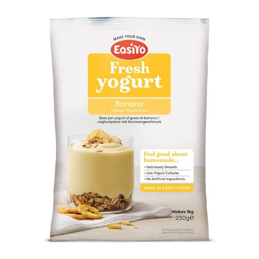 Banana EasiYo Yogurt Sachet Pack Makes 1KG | EasiYo Yoghurt Mix - Yoghurt Maker.co.uk