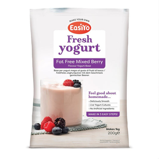 Fat Free Mixed Berry EasiYo Yogurt Sachet Pack Makes 1KG | EasiYo Yoghurt Mix - Yoghurt Maker.co.uk