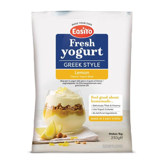Greek Style Lemon EasiYo Yogurt Sachet Pack Makes 1KG | EasiYo Yoghurt Mix - Yoghurt Maker.co.uk