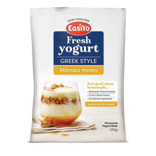 Greek Style Manuka Honey EasiYo Yogurt Sachet Pack Makes 1KG | EasiYo Yoghurt Mix - Yoghurt Maker.co.uk