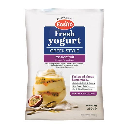 Greek Style Passionfruit EasiYo Yogurt Sachet Pack Makes 1KG | EasiYo Yoghurt Mix - Yoghurt Maker.co.uk