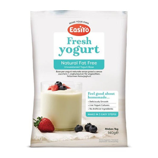 Natural Fat Free EasiYo Yogurt Sachet Makes 1KG | EasiYo Yoghurt Mix - Yoghurt Maker.co.uk