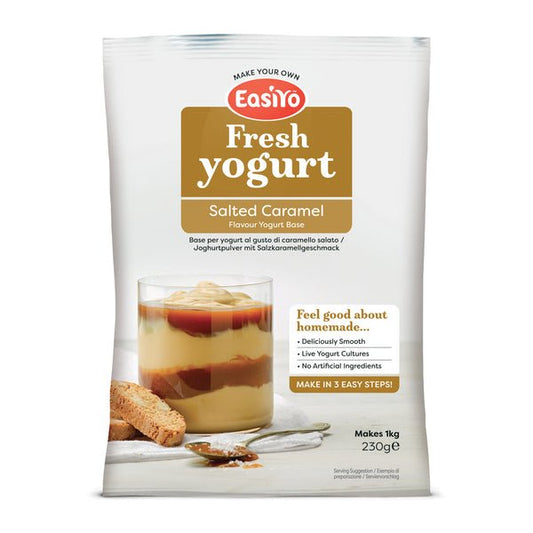 Salted Caramel EasiYo Yogurt Sachet Makes 1KG | EasiYo Yoghurt Mix - Yoghurt Maker.co.uk