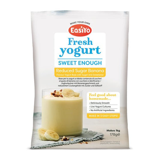 Sweet Enough Banana EasiYo Yogurt Sachet Pack Makes 1KG | EasiYo Yoghurt Mix - Yoghurt Maker.co.uk