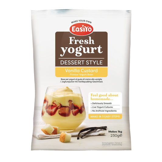 Vanilla Custard EasiYo Yogurt Sachet Makes 1KG | EasiYo Yoghurt Mix - Yoghurt Maker.co.uk